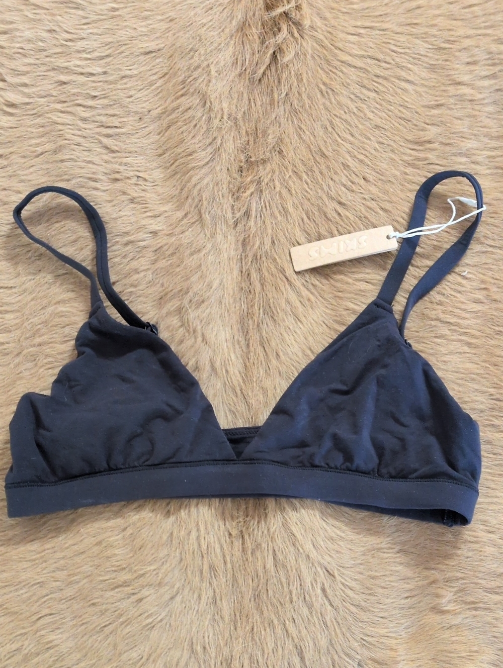 SKIMS Black Stretch Triangle Bralette